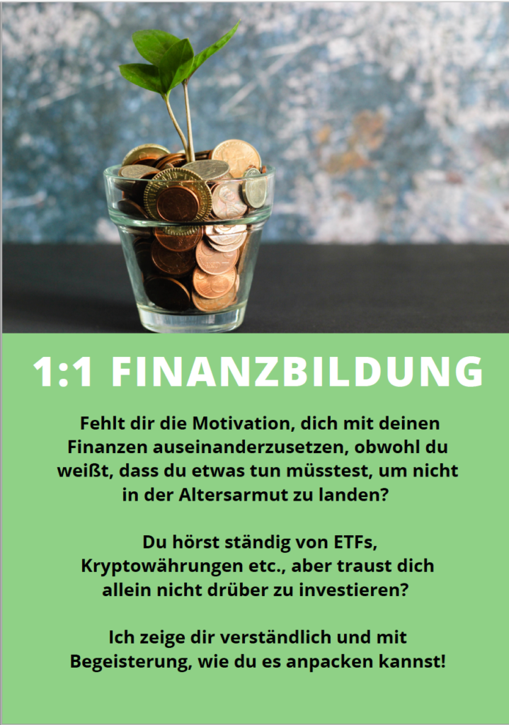 1:1 Finanzbildung (3-er oder 6-er Paket)